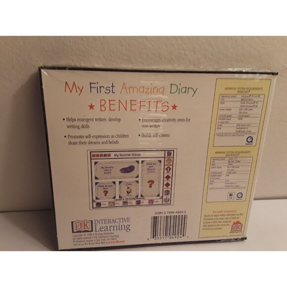 My First Amazing Diary Ages 5-8 (Windows/Mac, 1999, DK) New - Picture 2 of 3